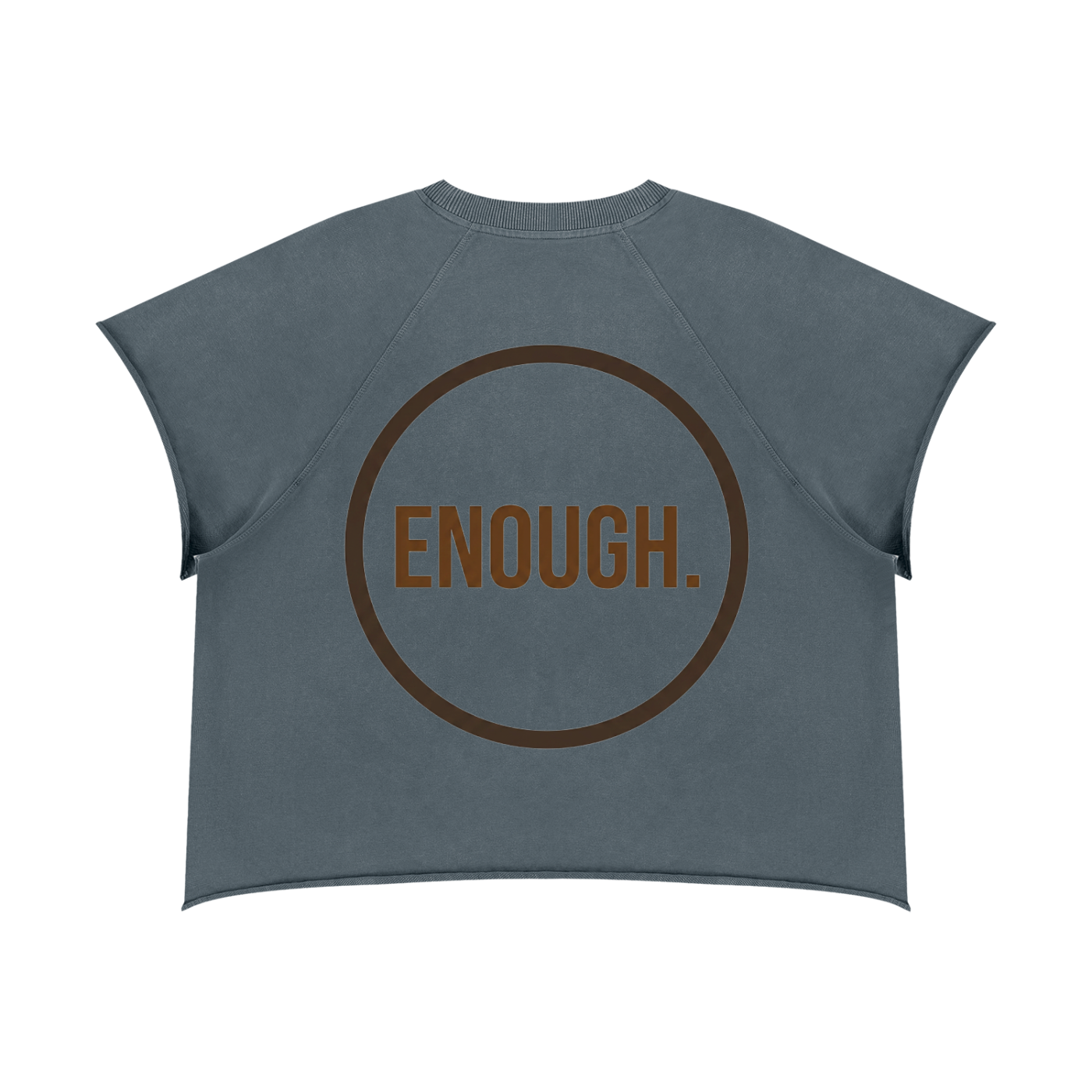 MENS 'ENOUGH' Vintage Wash Raw Edge Boxy TEE
