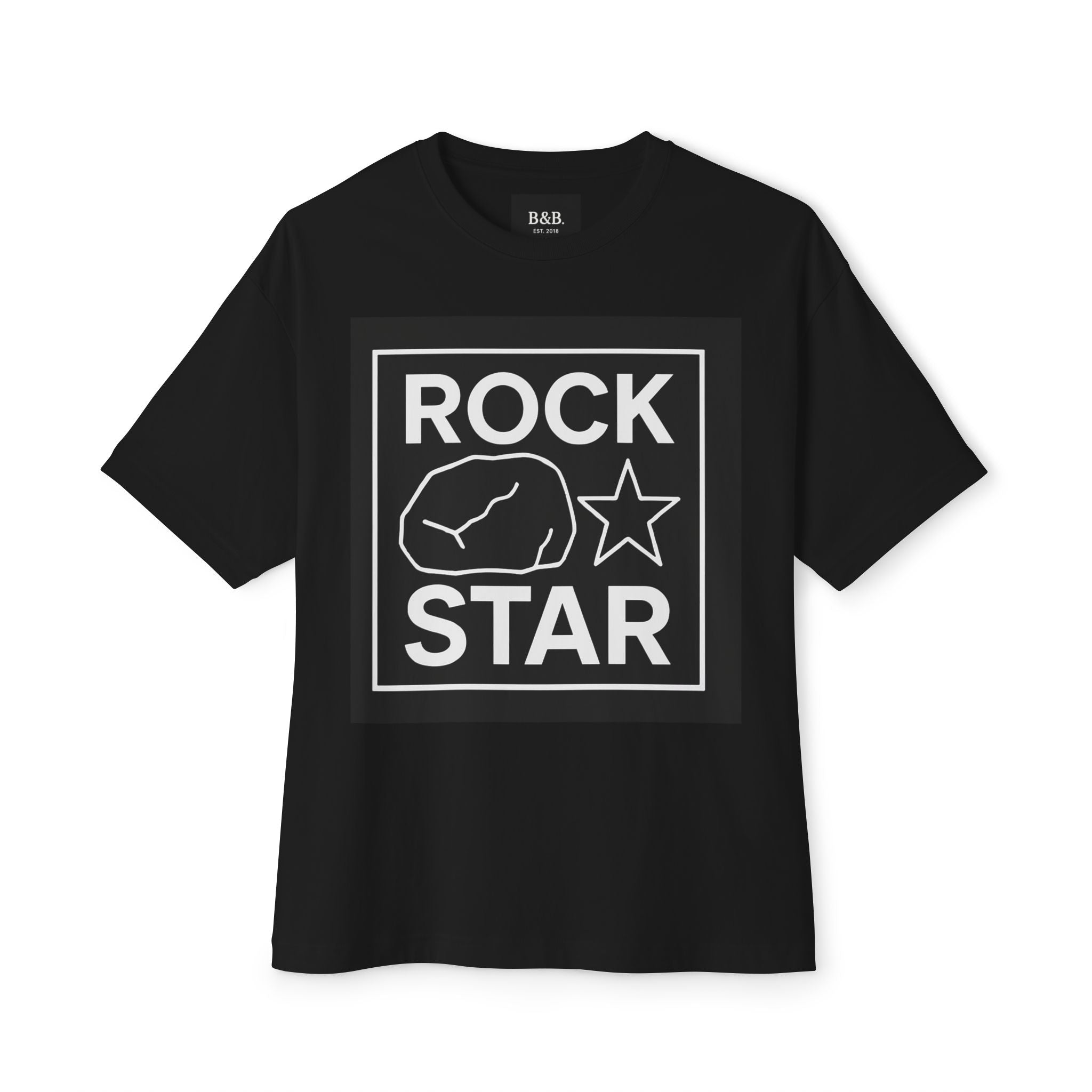 Mens. Rock Star Graphic Oversized  Tee