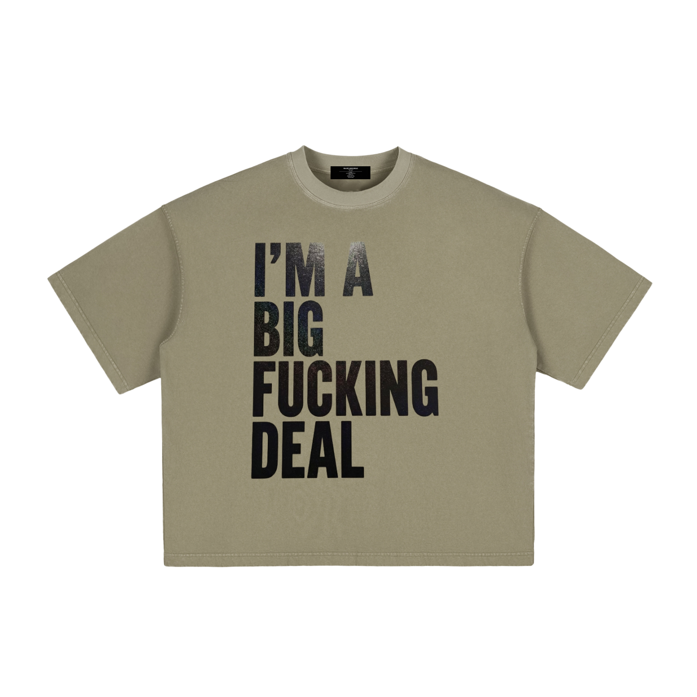 Mens 'BIG FUCKING DEAL' Vintage Washed Boxy Tee