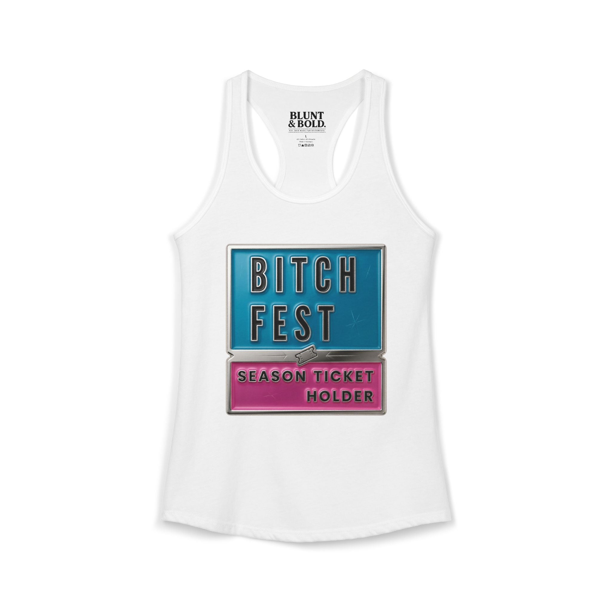 Womens BITCH FEST  Ideal Racerback Tank