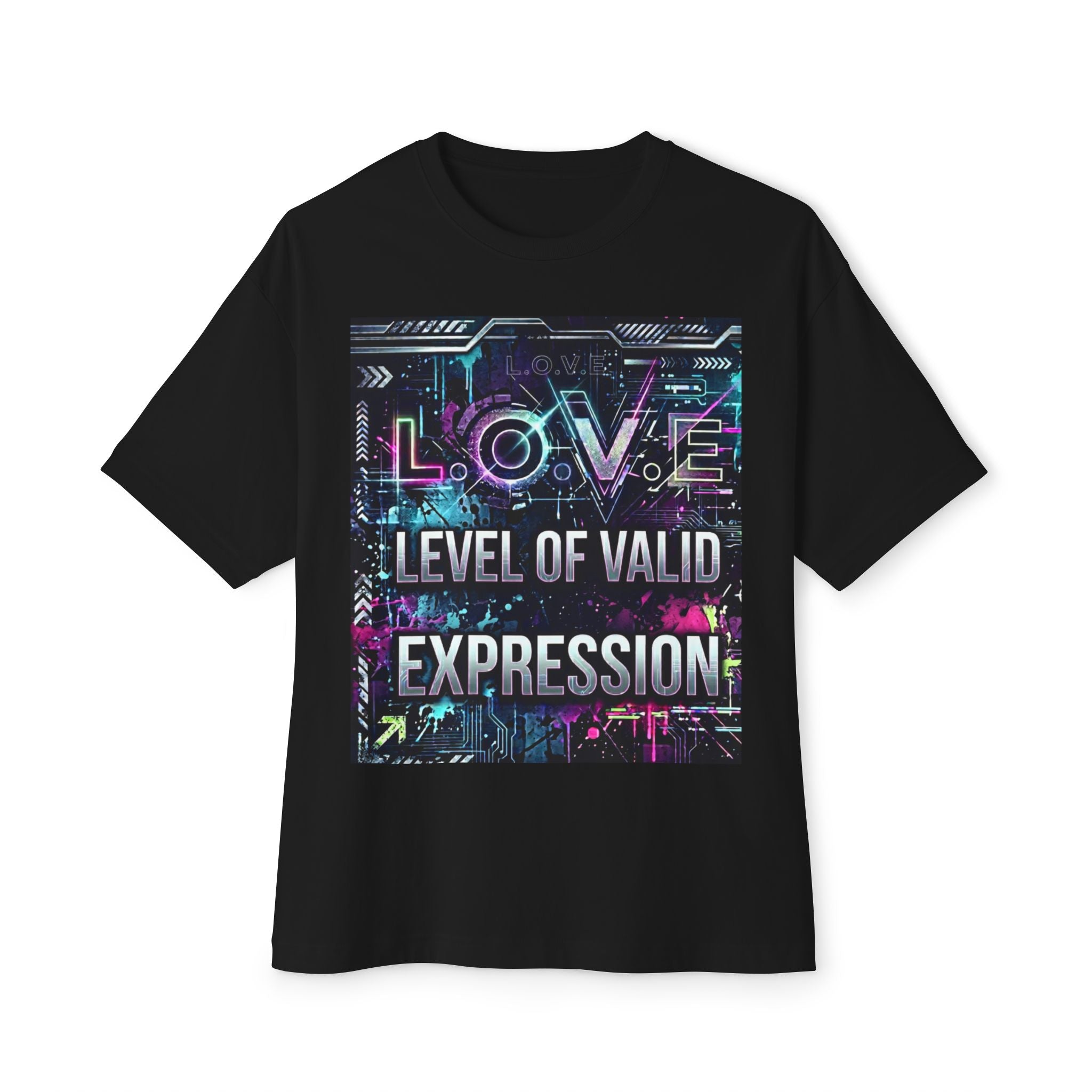Mens L.o.v.e — Level of Valid Expression Graphic  Oversized Tee