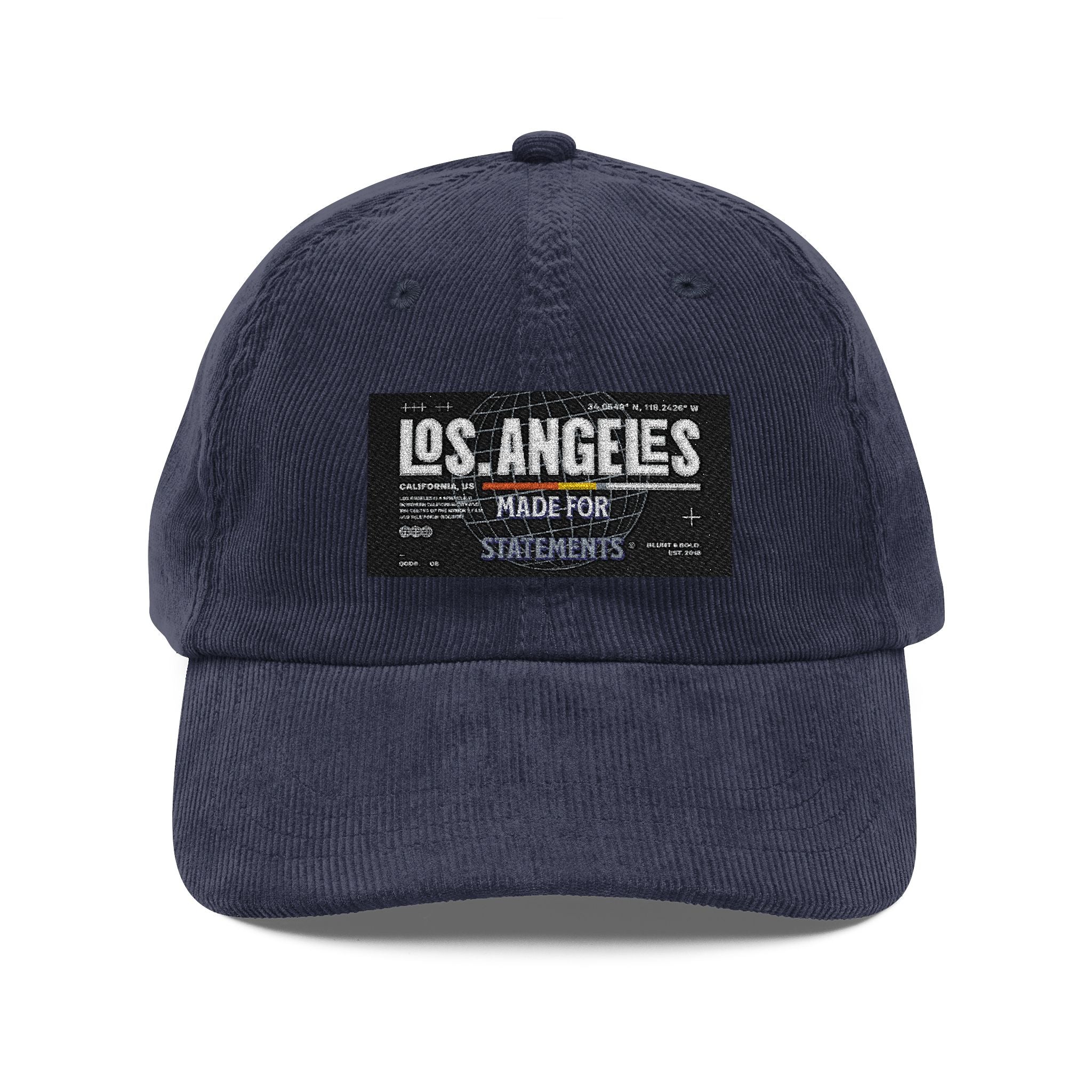 B & B Embroidered "Los Angeles"  Vintage Corduroy Cap