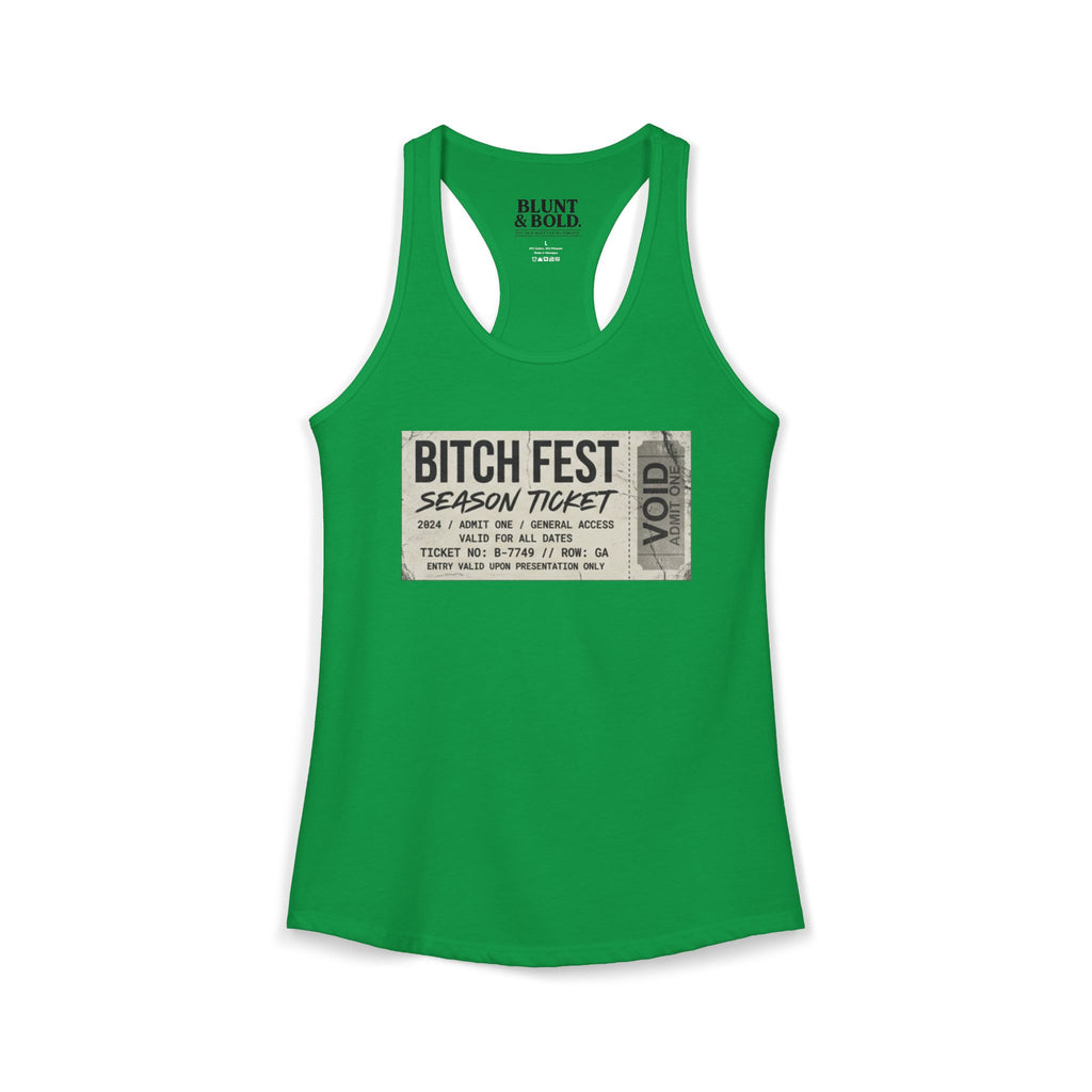 Womens BITCH FEST Ideal Racerback Tank