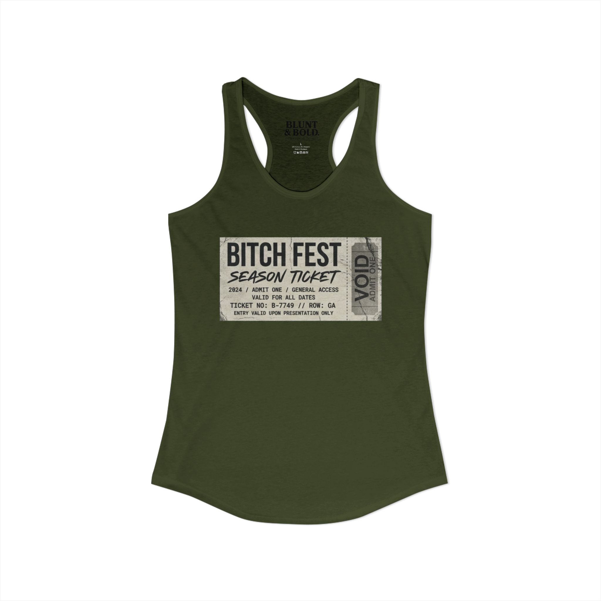 Womens BITCH FEST Ideal Racerback Tank
