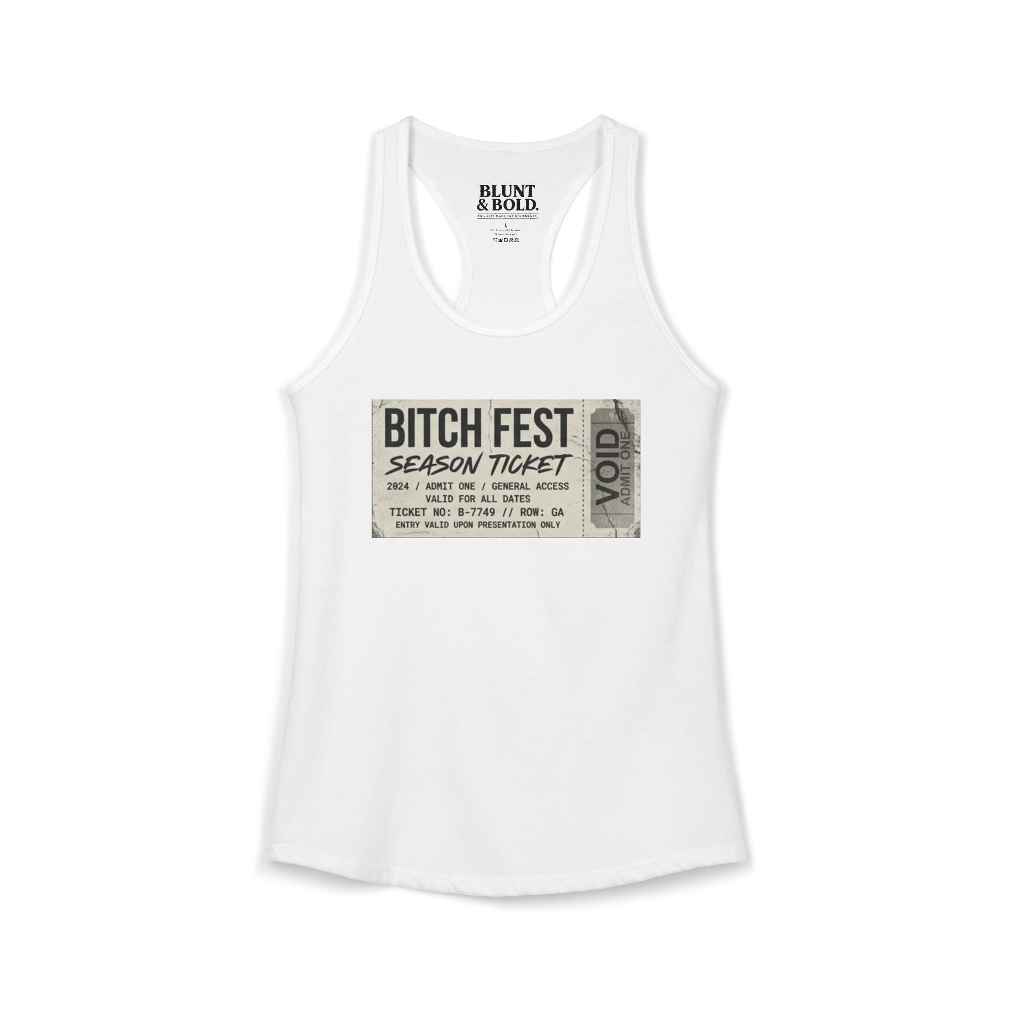 Womens BITCH FEST Ideal Racerback Tank