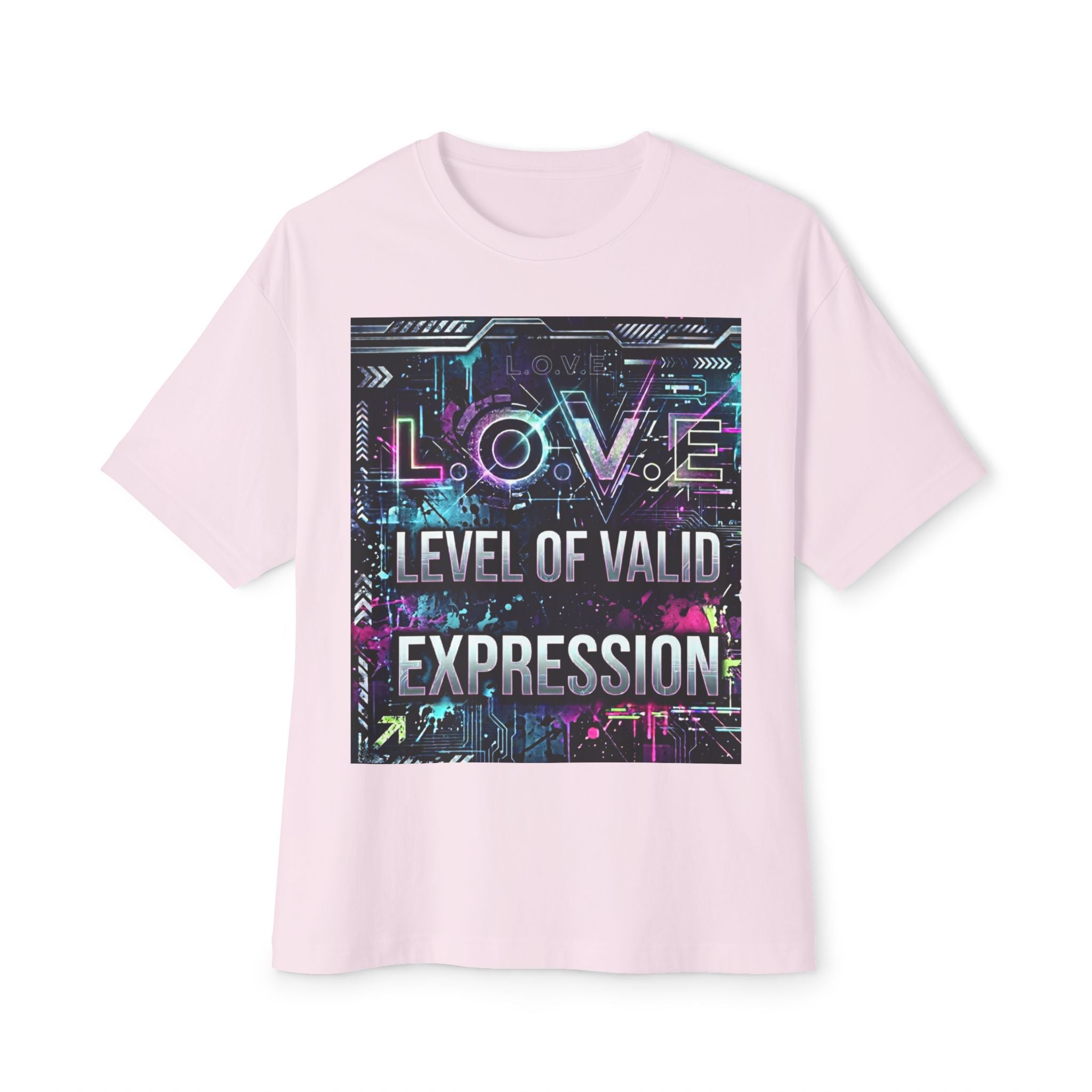Mens L.o.v.e — Level of Valid Expression Graphic  Oversized Tee