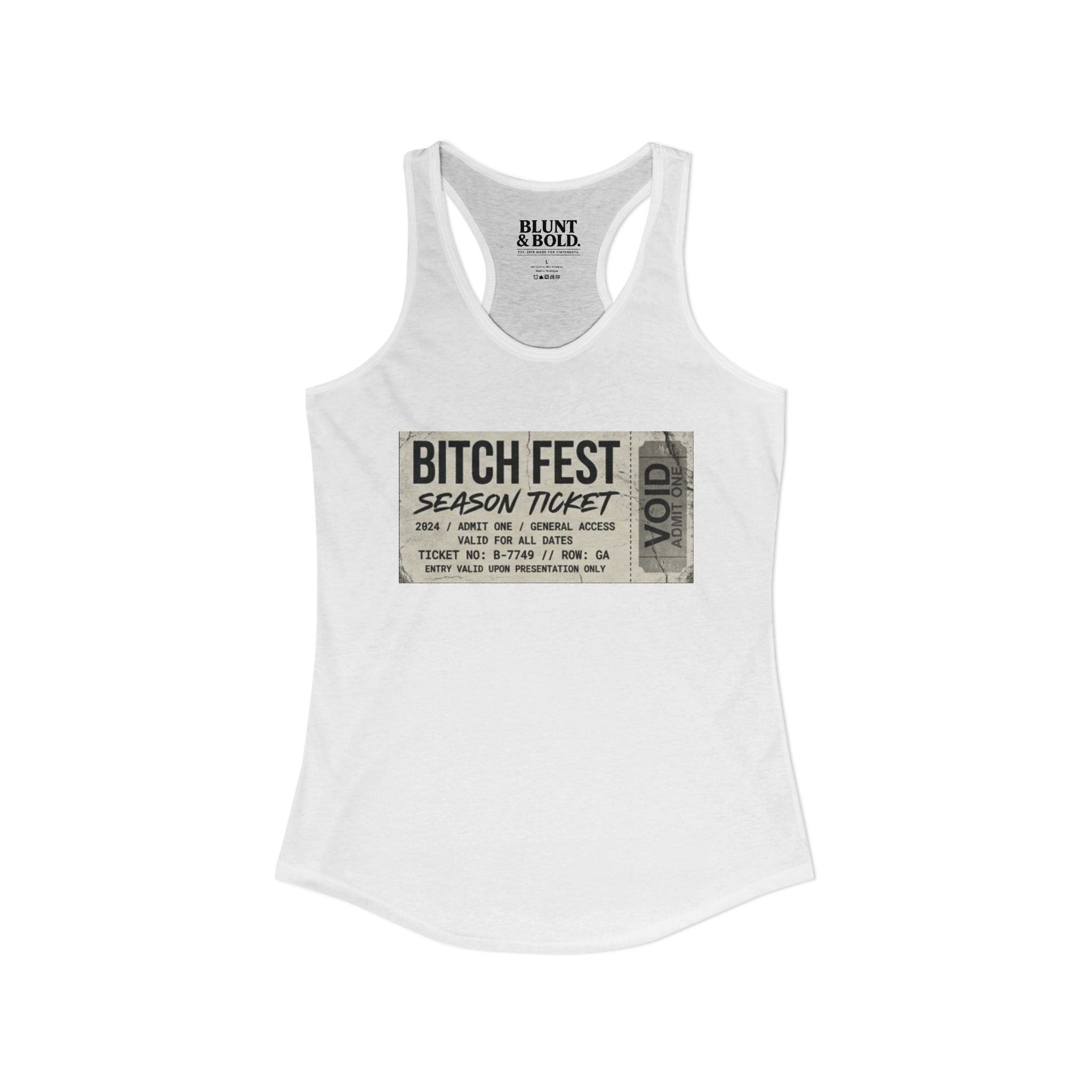 Womens BITCH FEST Ideal Racerback Tank