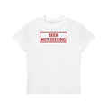 Womens 'SEEN NOT SEEKING' Essential Bodycon Crewneck Tee