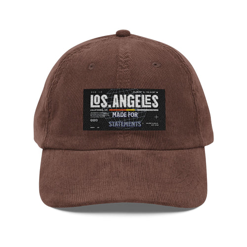 B & B Embroidered "Los Angeles"  Vintage Corduroy Cap