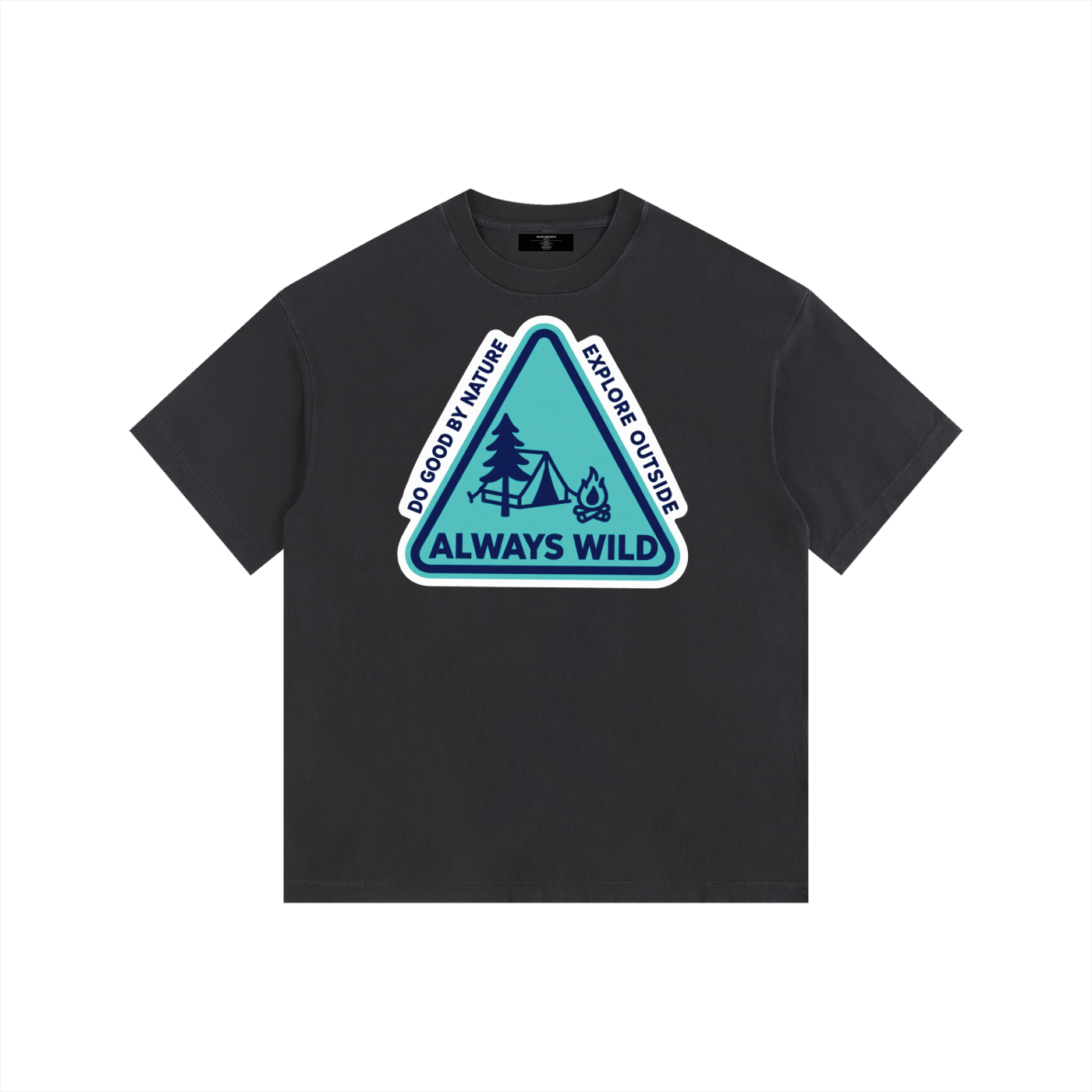 MENS ' ALWAYS WILD ' Washed Oversized Cotton TEE