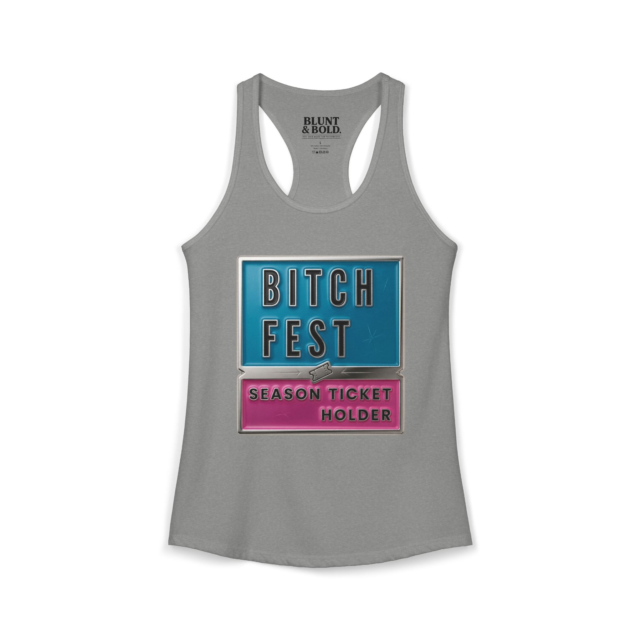 Womens BITCH FEST  Ideal Racerback Tank