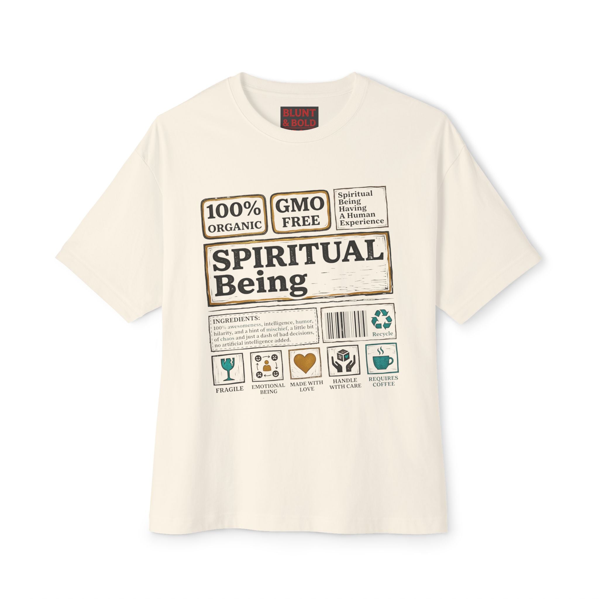 Mens Spiritual Being  OSZ Edition Graphic  Oversized Tee