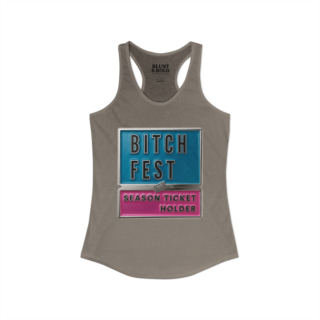 Womens BITCH FEST  Ideal Racerback Tank