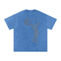 Mens 'WEIGHT OF APPROVAL' Snow Washed Oversized Cotton T-Shirt