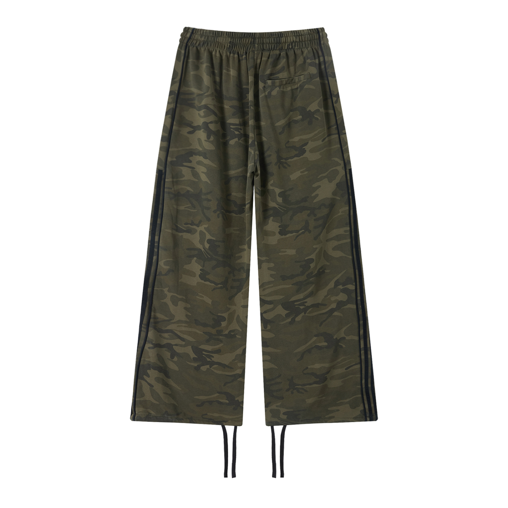 Mens  Camo Wide Leg Sweatpants
