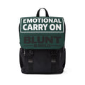 Backpack — "Emotional Carry On" Green Flap Casual Travel Bag