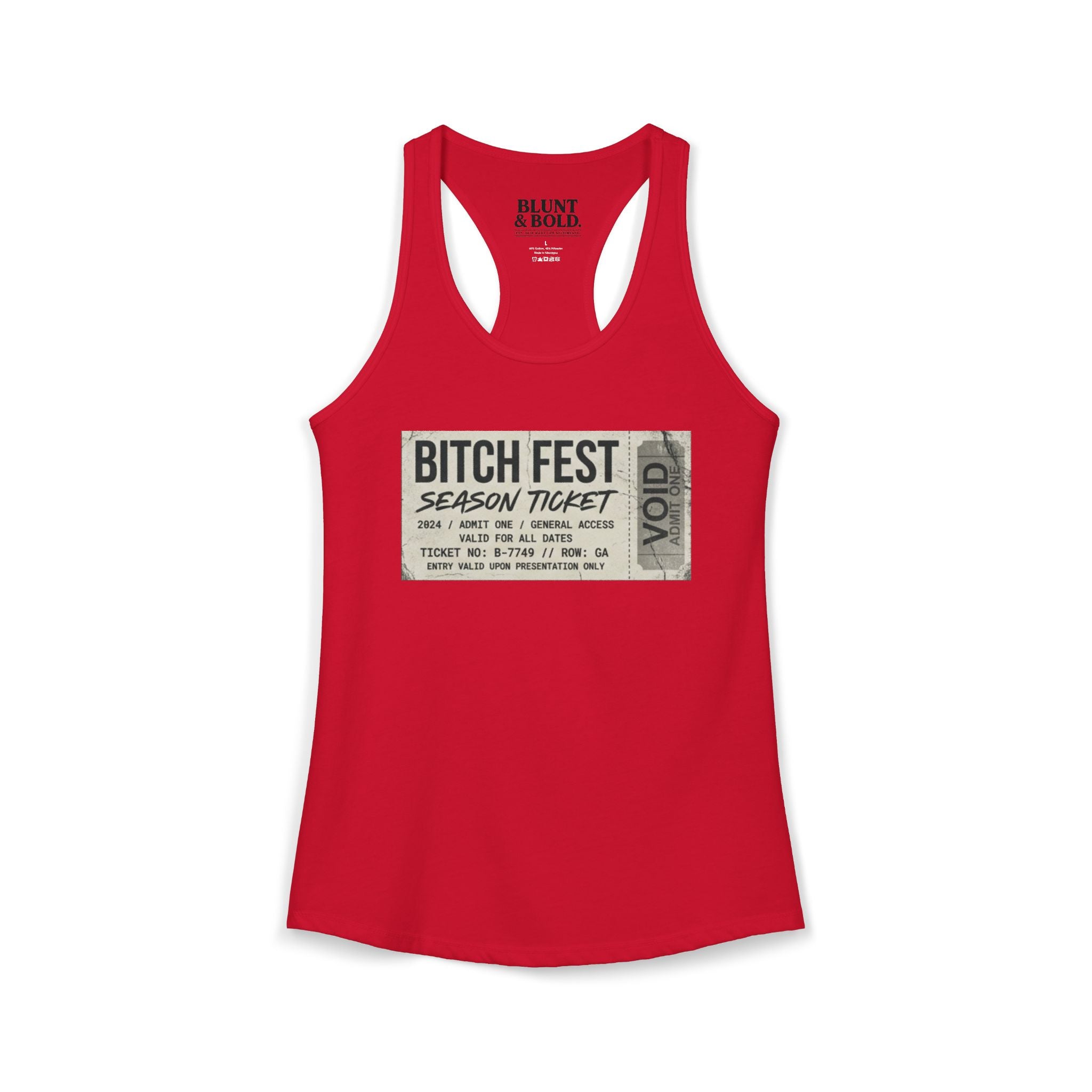 Womens BITCH FEST Ideal Racerback Tank