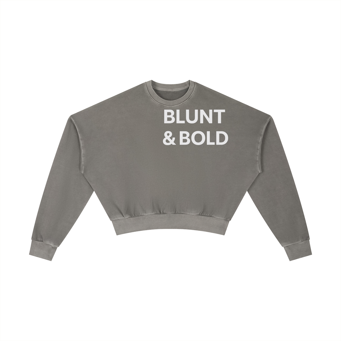 Womens BOLD CLASSIC Vintage Washed Cropped Sweatshirt