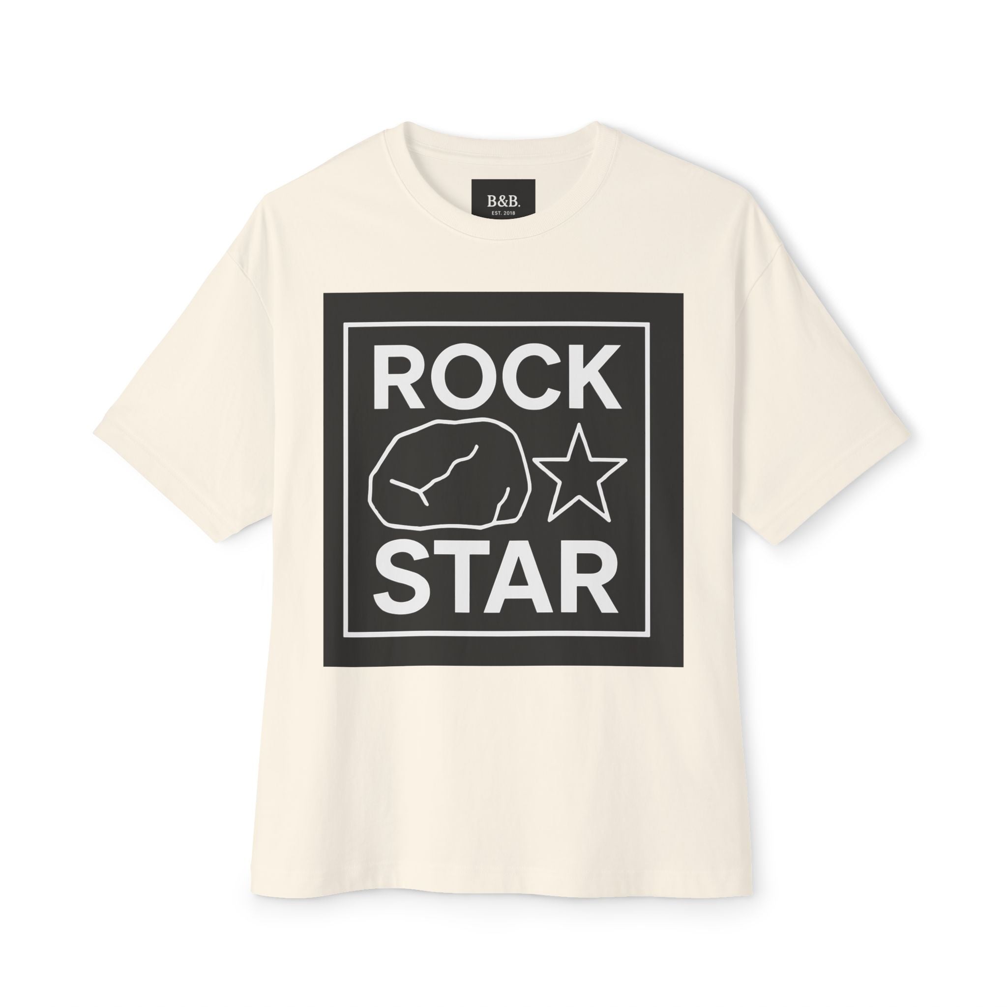 Mens. Rock Star Graphic Oversized  Tee