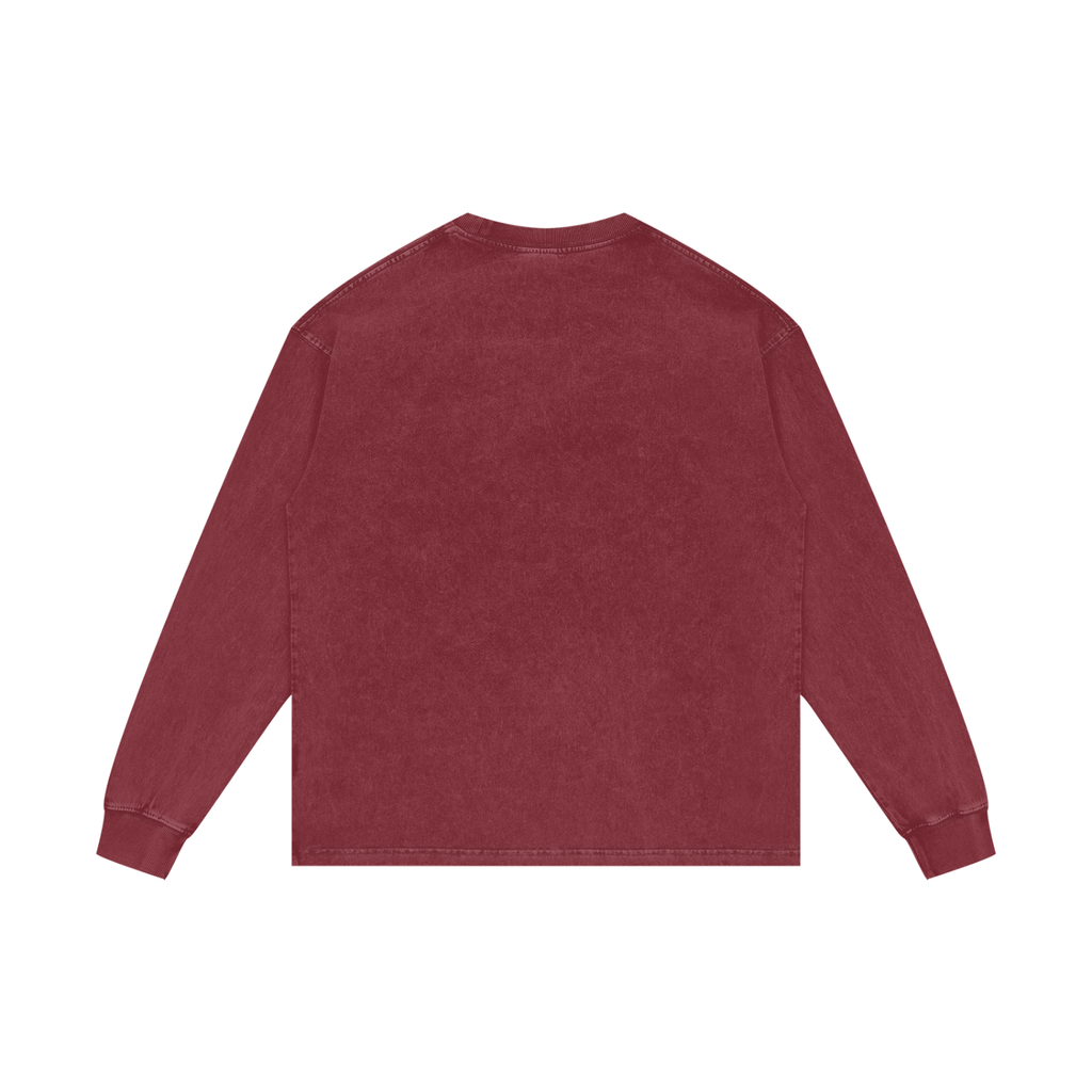 MENS 'GROWTH' Acid Wash Oversize Long Sleeve TEE