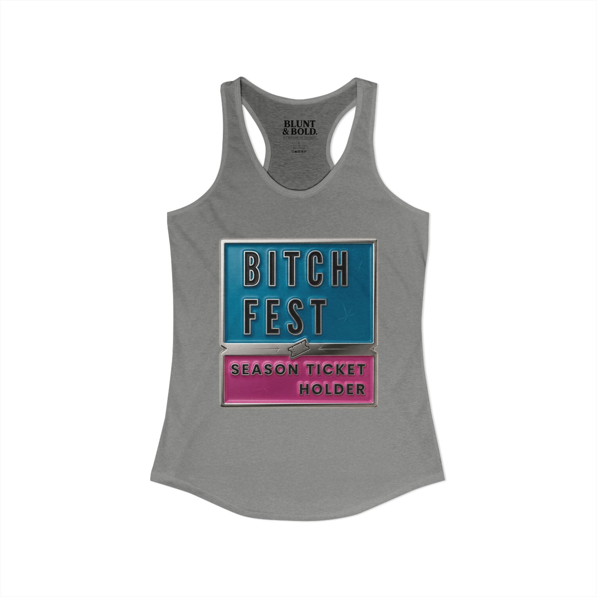 Womens BITCH FEST  Ideal Racerback Tank