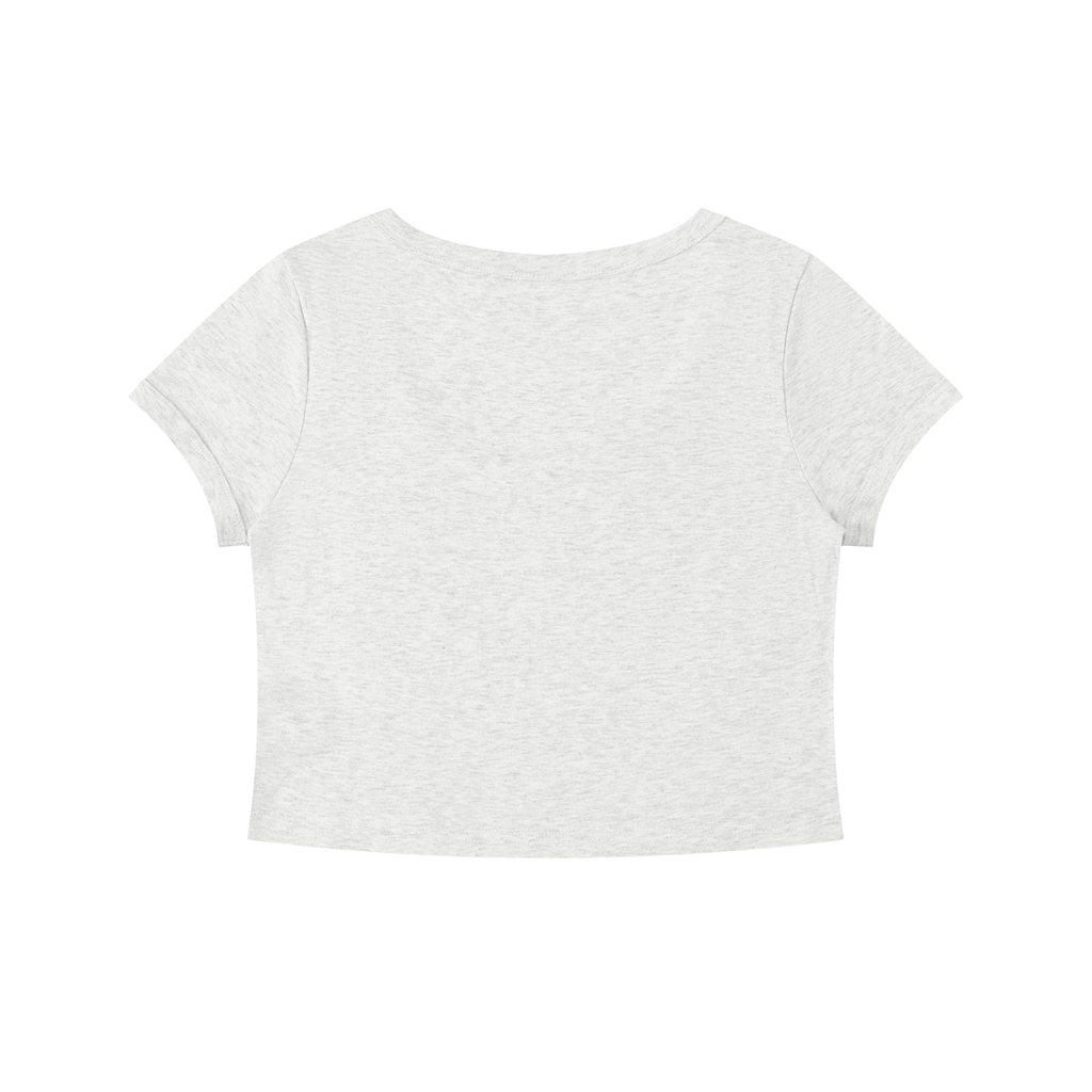 Womens 'ENIGMA' Solid Color Slim Crop Tee