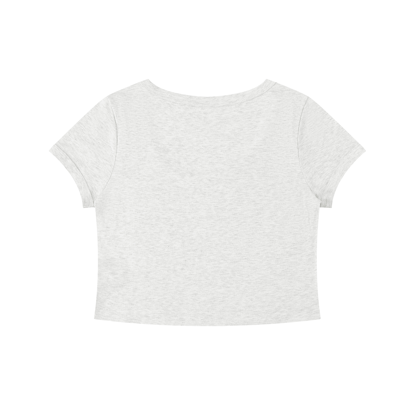 Womens 'ENIGMA' Solid Color Slim Crop Tee