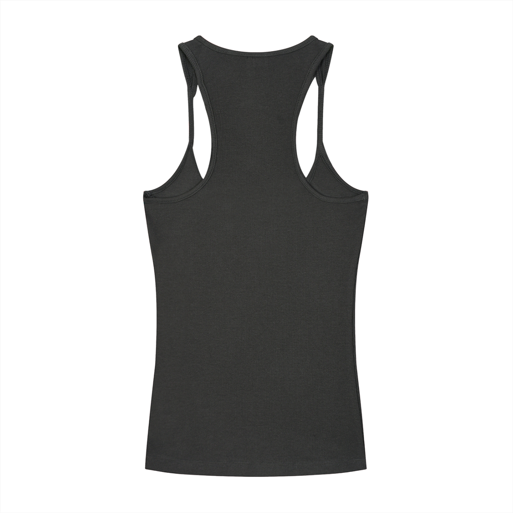 Womens Slim Fit Ribbed Racerback Tank