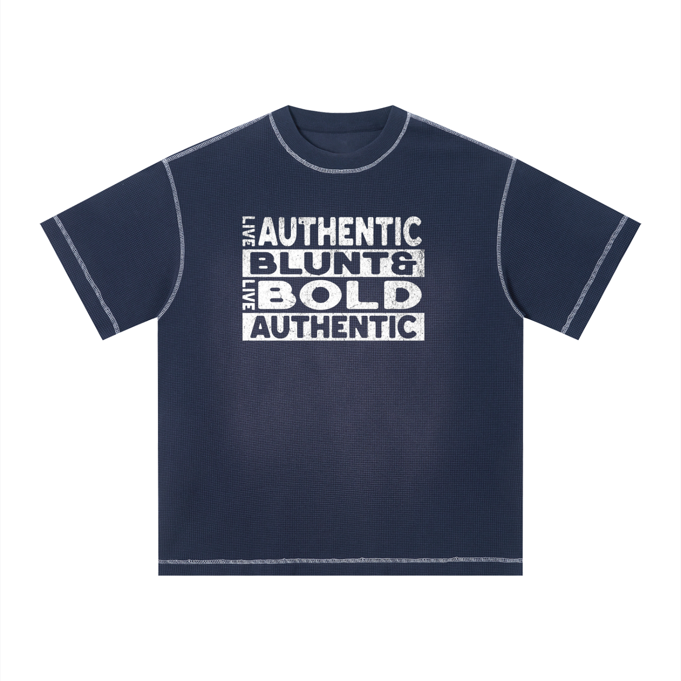 Mens BOLD Sunfade Waffle Boxy Tee