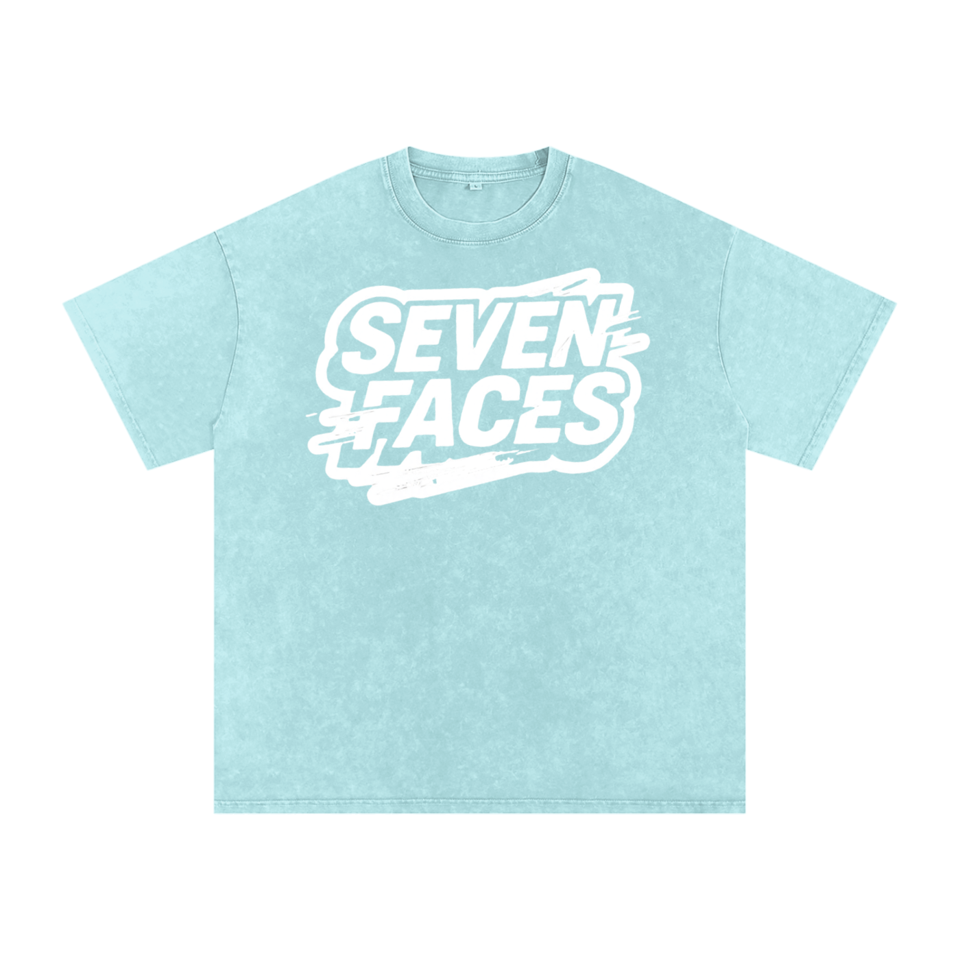 MENS ' SEVEN FACES ' Snow Washed Oversized Cotton TEE