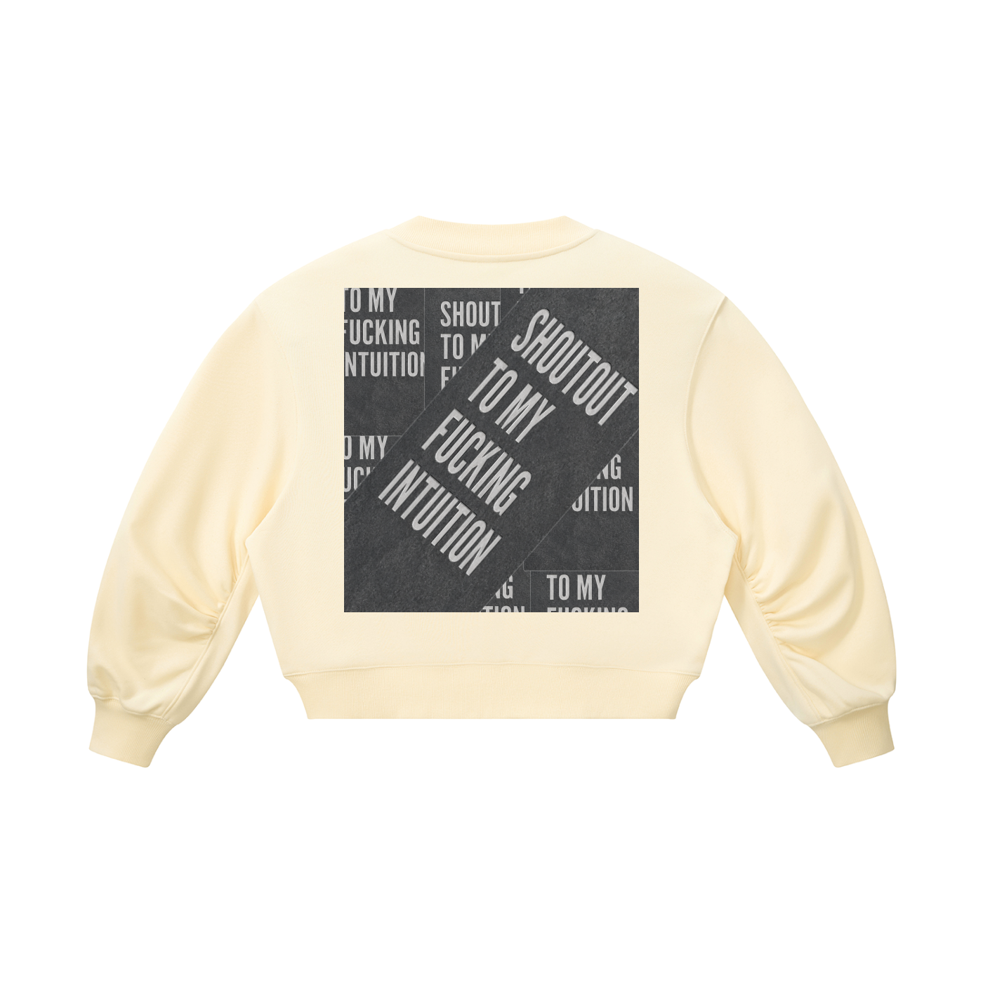WOMENS 'MY INTUITION' (explicit)  Crop V-Neck Sweatshirt