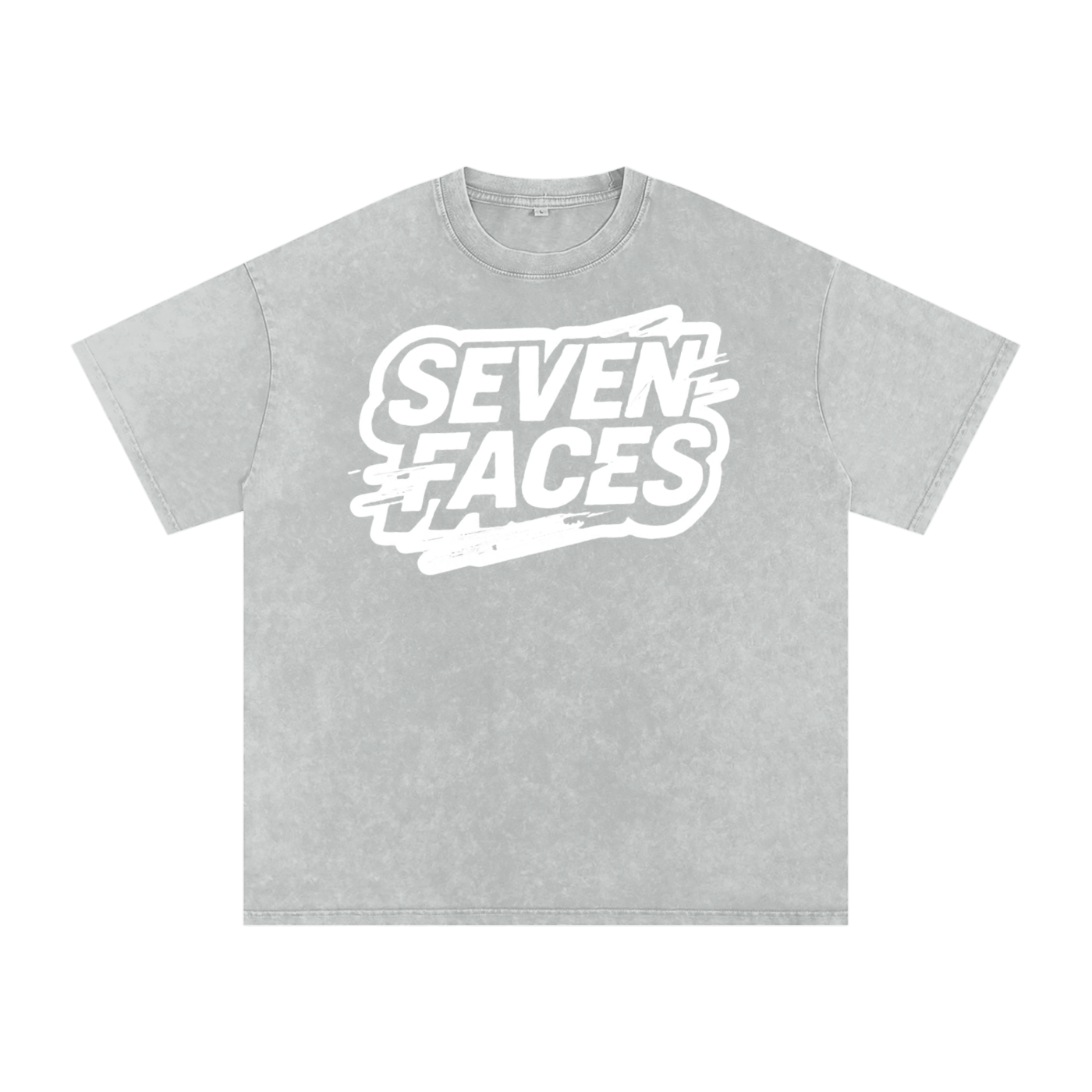 MENS ' SEVEN FACES ' Snow Washed Oversized Cotton TEE