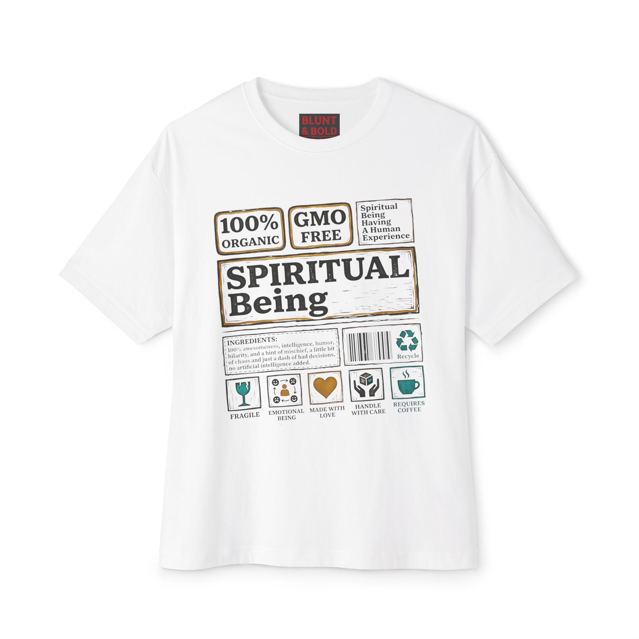 Mens Spiritual Being  OSZ Edition Graphic  Oversized Tee
