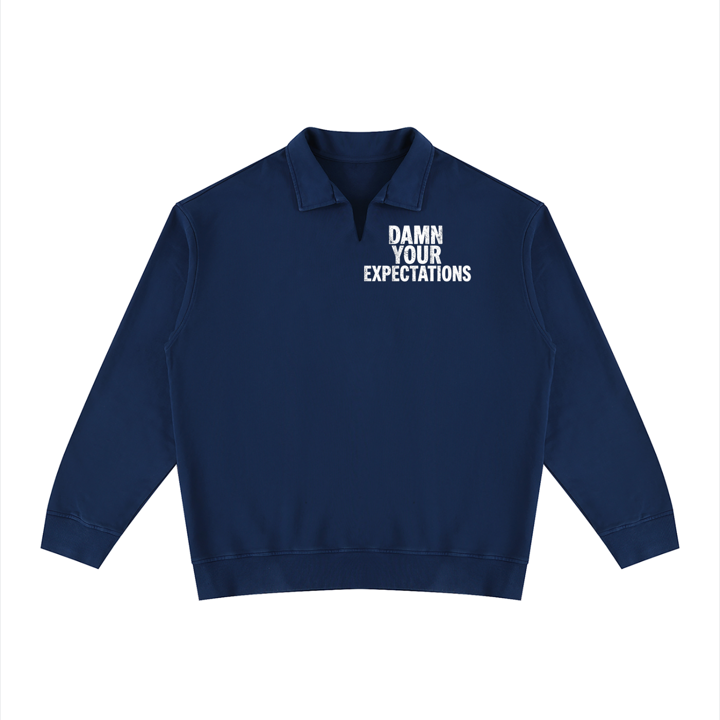 Unisex Vintage Wash Collared Sweatshirt