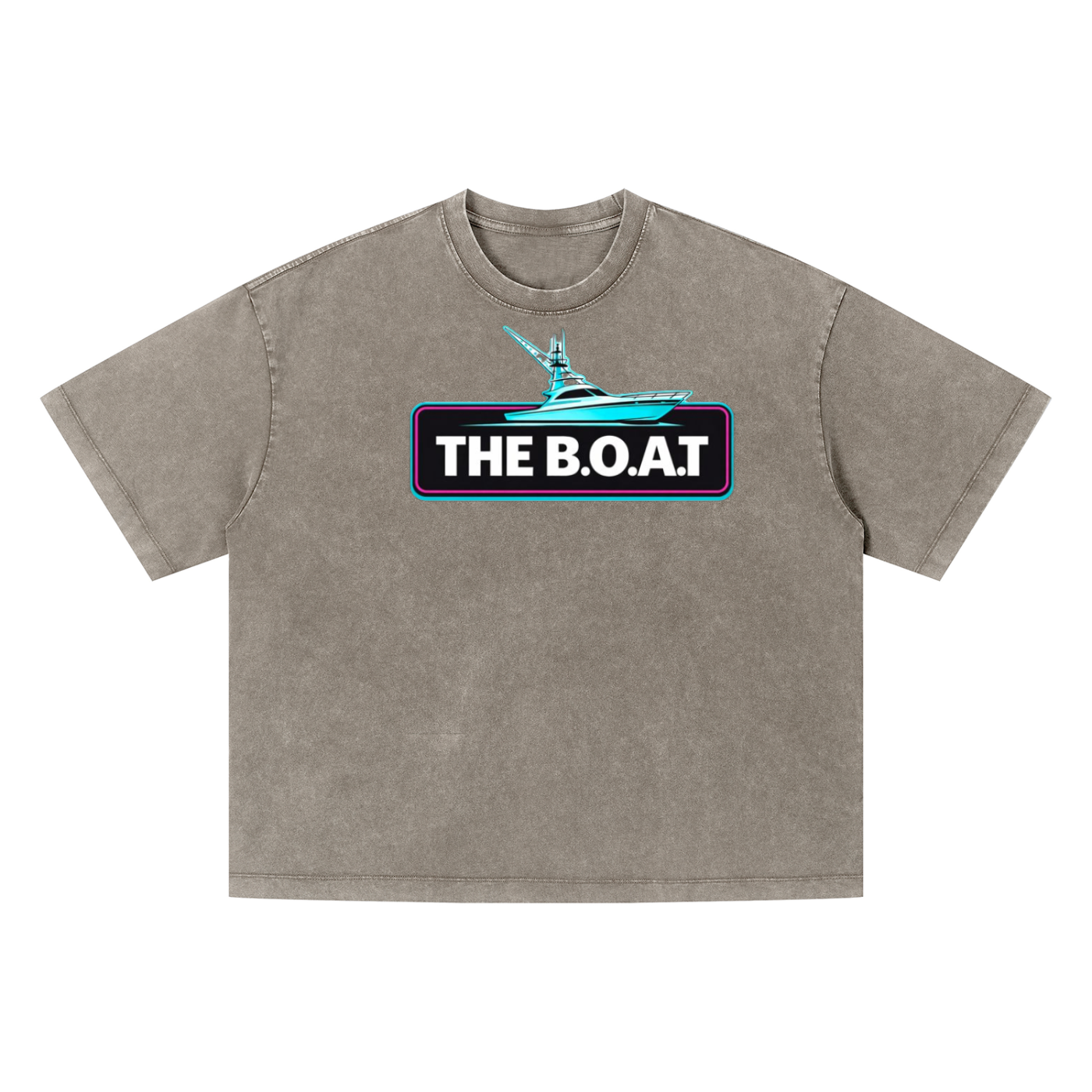 Mens 'THE B.O.A.T' Vintage Wash Boxy Tee