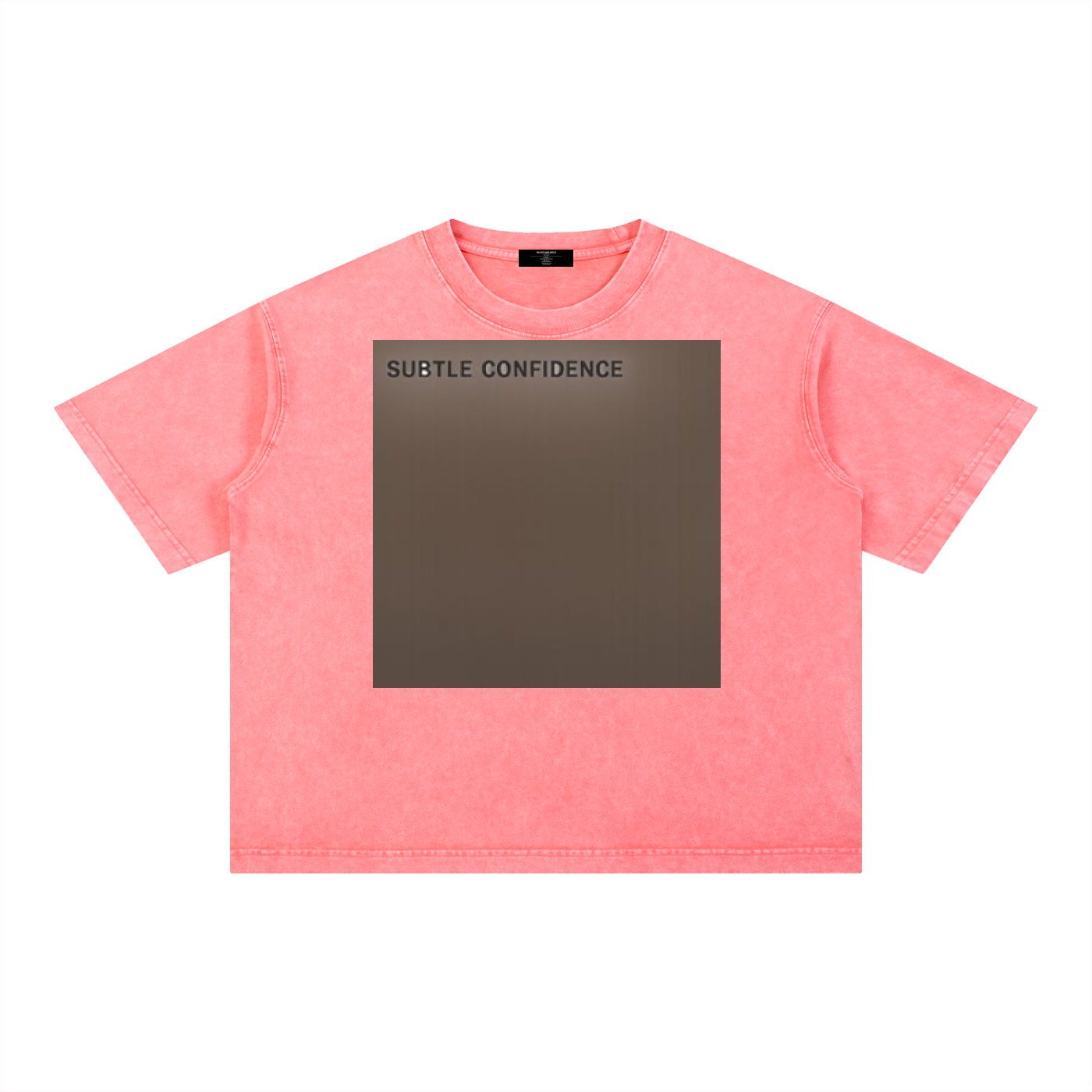 Mens SUBTLE CONFIDENCE Mineral Wash Boxy Cotton Tee
