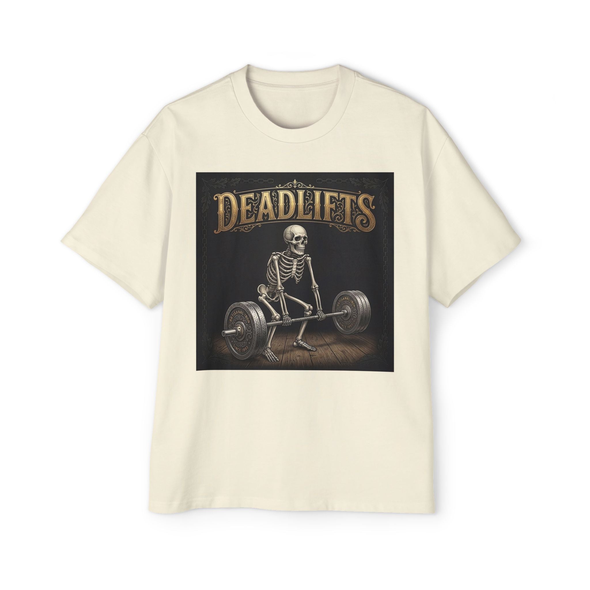 Deadlifts Skeleton Tee — Vintage Weightlifting Shirt