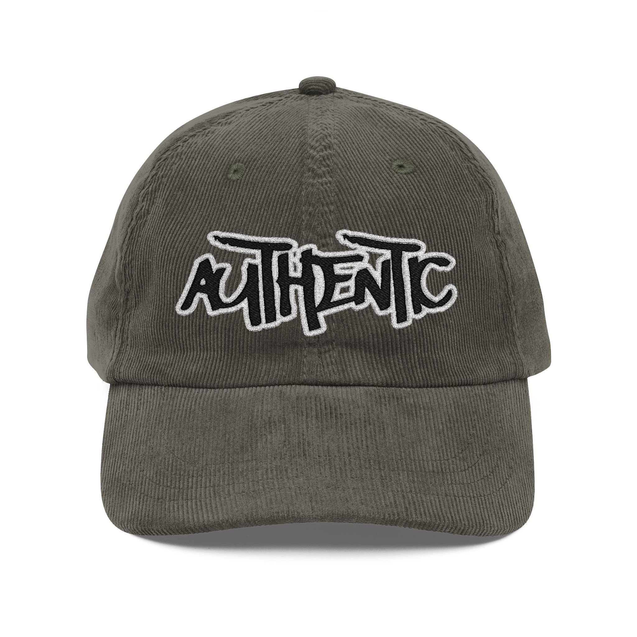 B & B 'AUTHENTIC'  Corduroy Embroidered  Baseball Cap