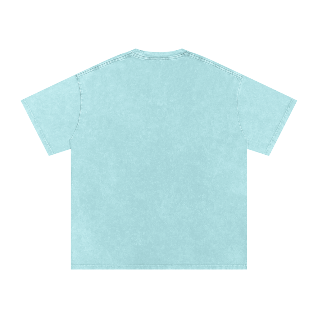 Mens 'WEIGHT OF APPROVAL' Snow Washed Oversized Cotton T-Shirt