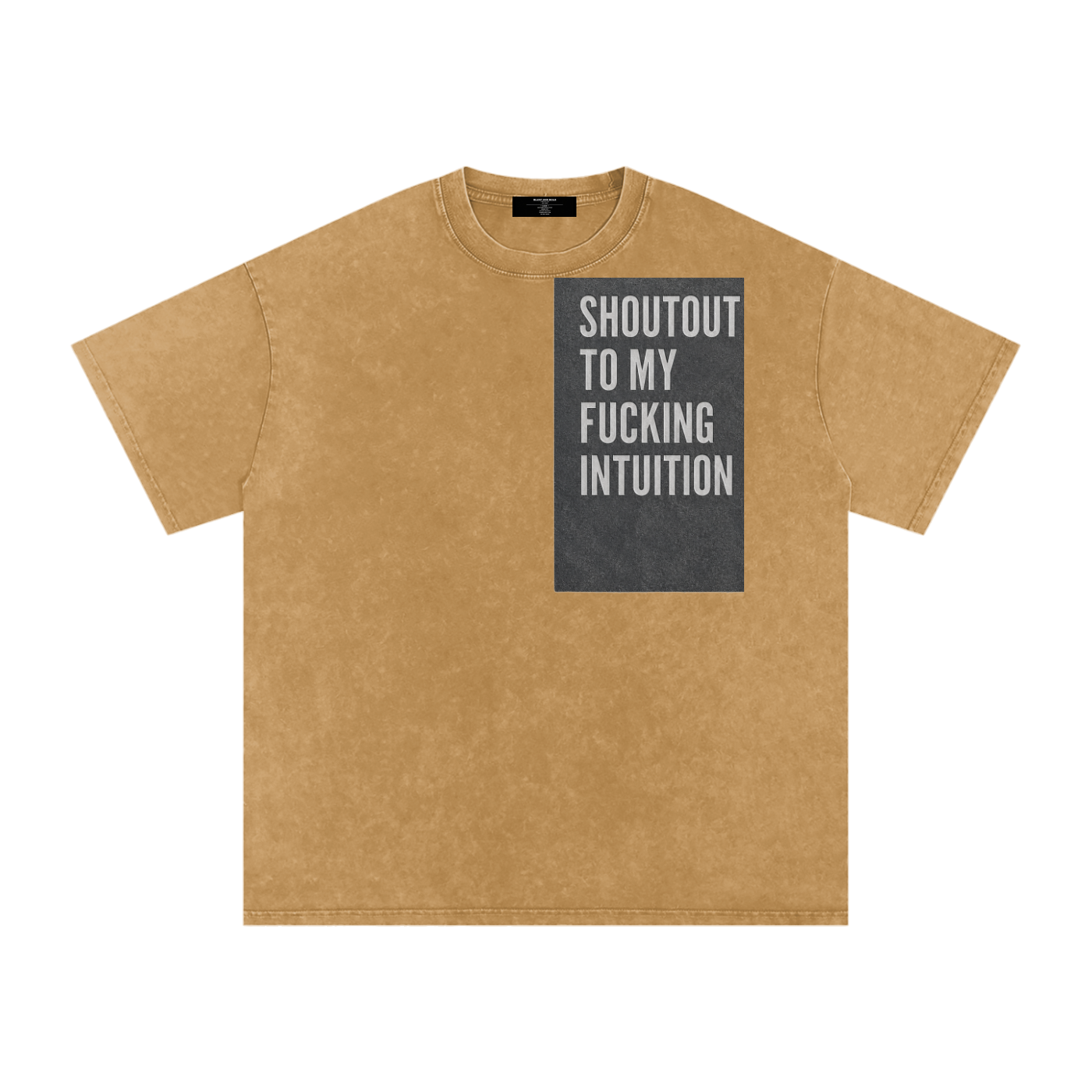 MENS 'MYFUCKING INTUITION' Snow Washed Oversized Cotton TEE