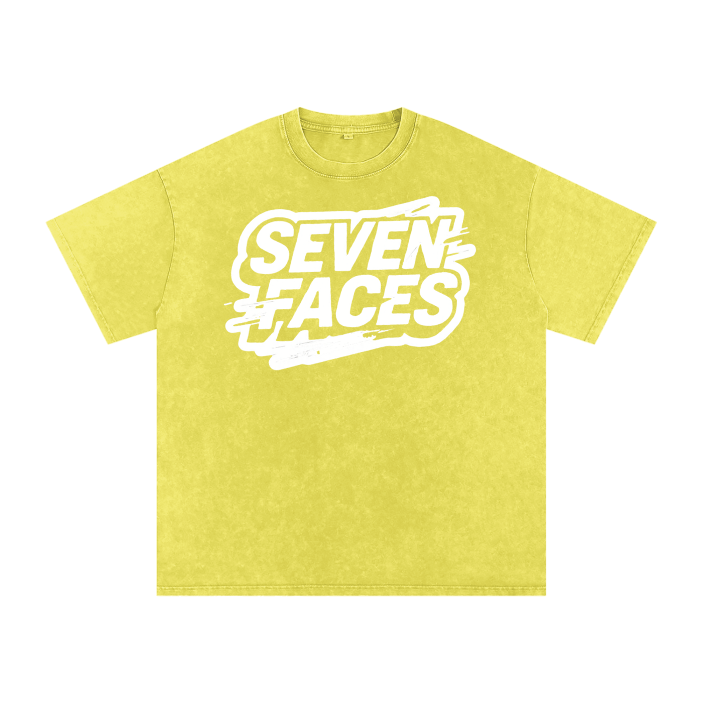 MENS ' SEVEN FACES ' Snow Washed Oversized Cotton TEE