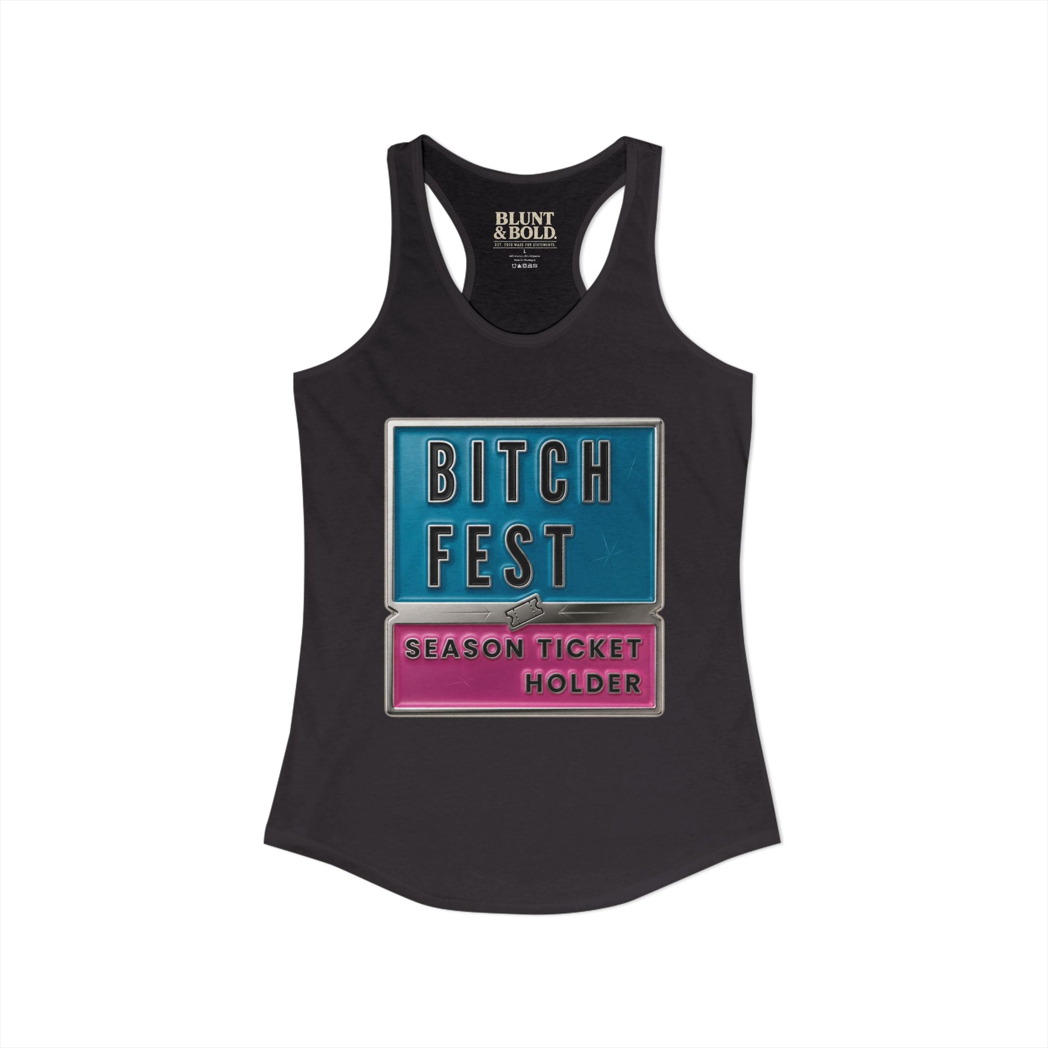 Womens BITCH FEST  Ideal Racerback Tank