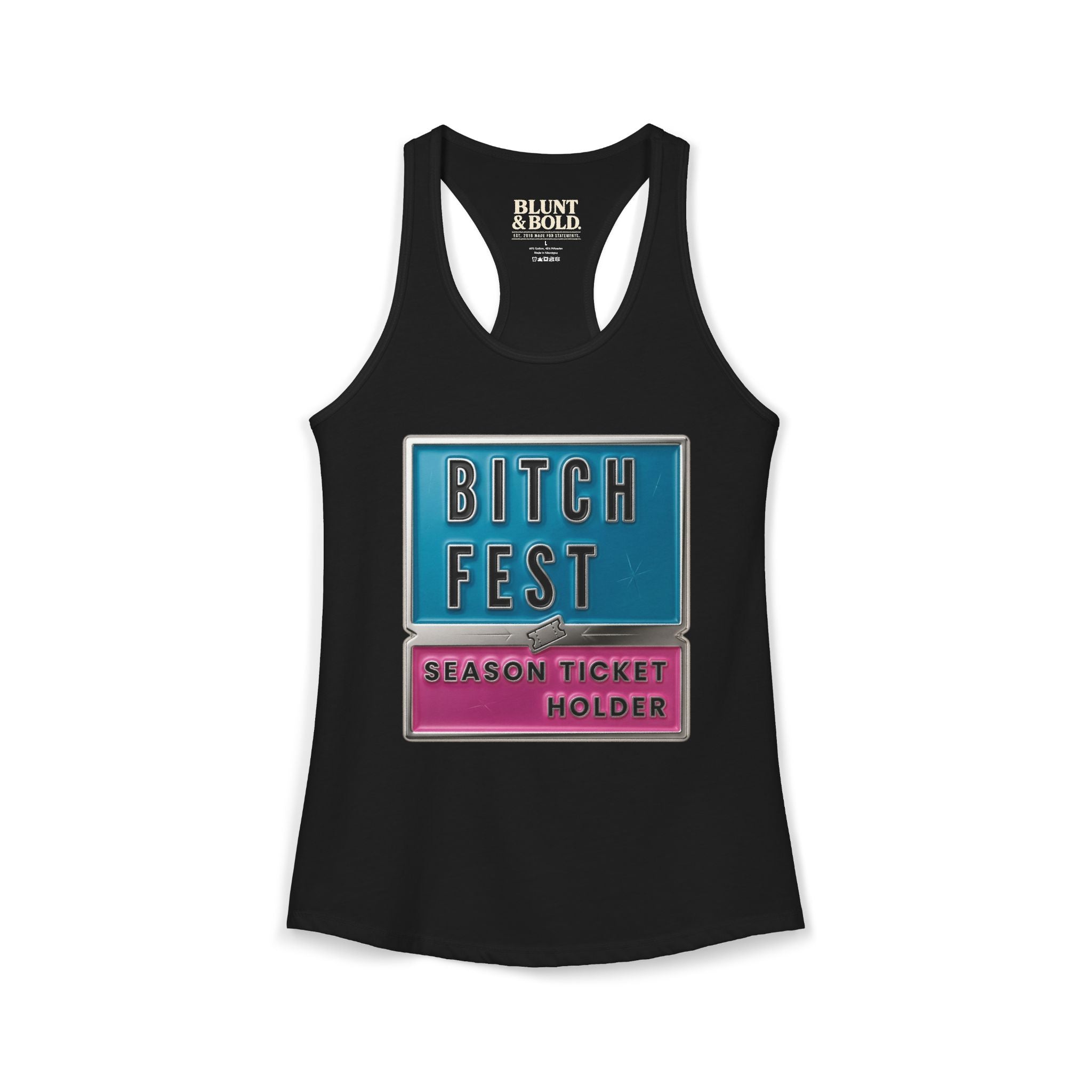 Womens BITCH FEST  Ideal Racerback Tank