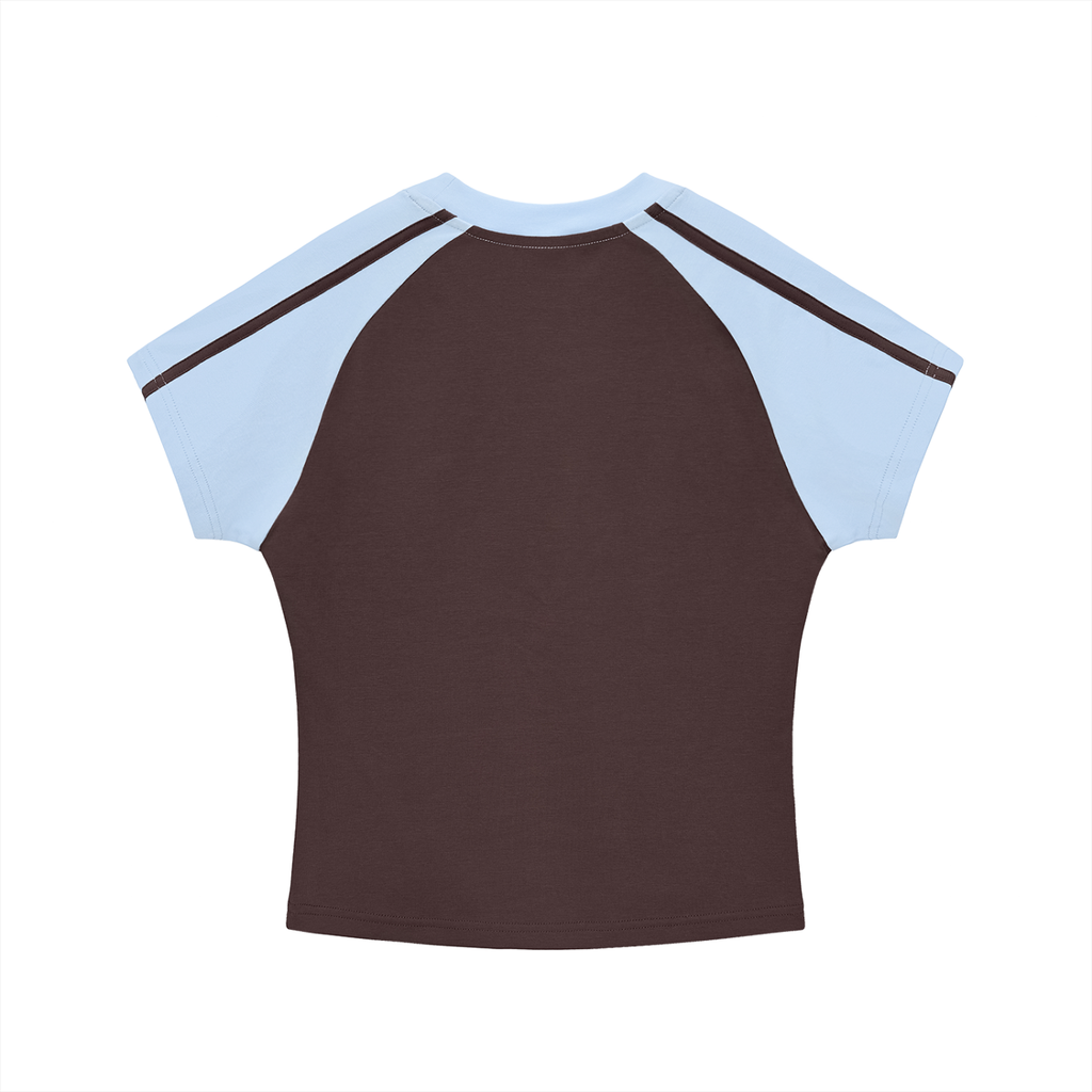 WOMENS 'THAT GIRL!' Contrast Stripes Bodycon Raglan  Sleeve T-Shirt