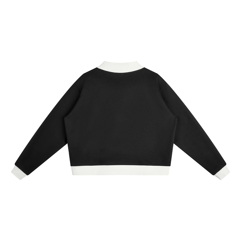 WOMENS ' FUCK RULES ; Mock Neck Crewneck Sweatshirt