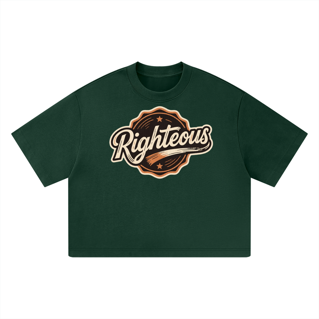 MENS ' RIGHTEOUS ' Heavyweight Boxy TEE