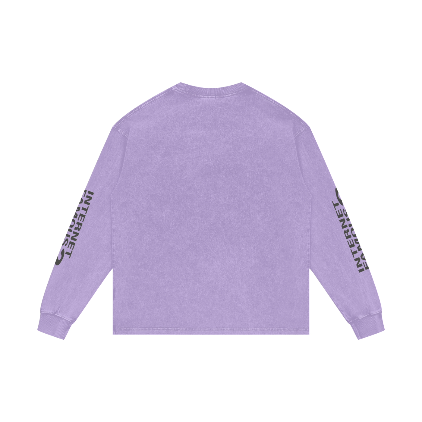 MENS '  INTERNET FAMOUS ; Acid Wash Oversize Long Sleeve TEE