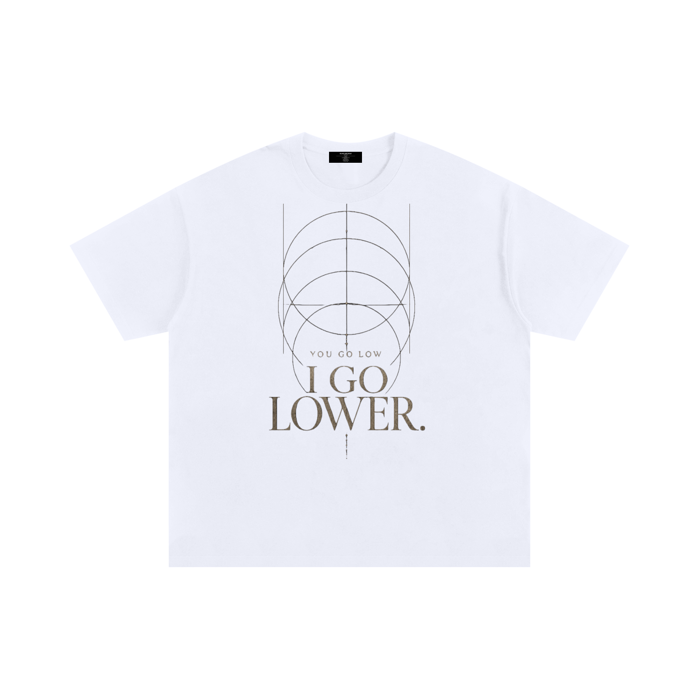 MENS 'GO LOW GO LOWER' Oversized Cotton TEE