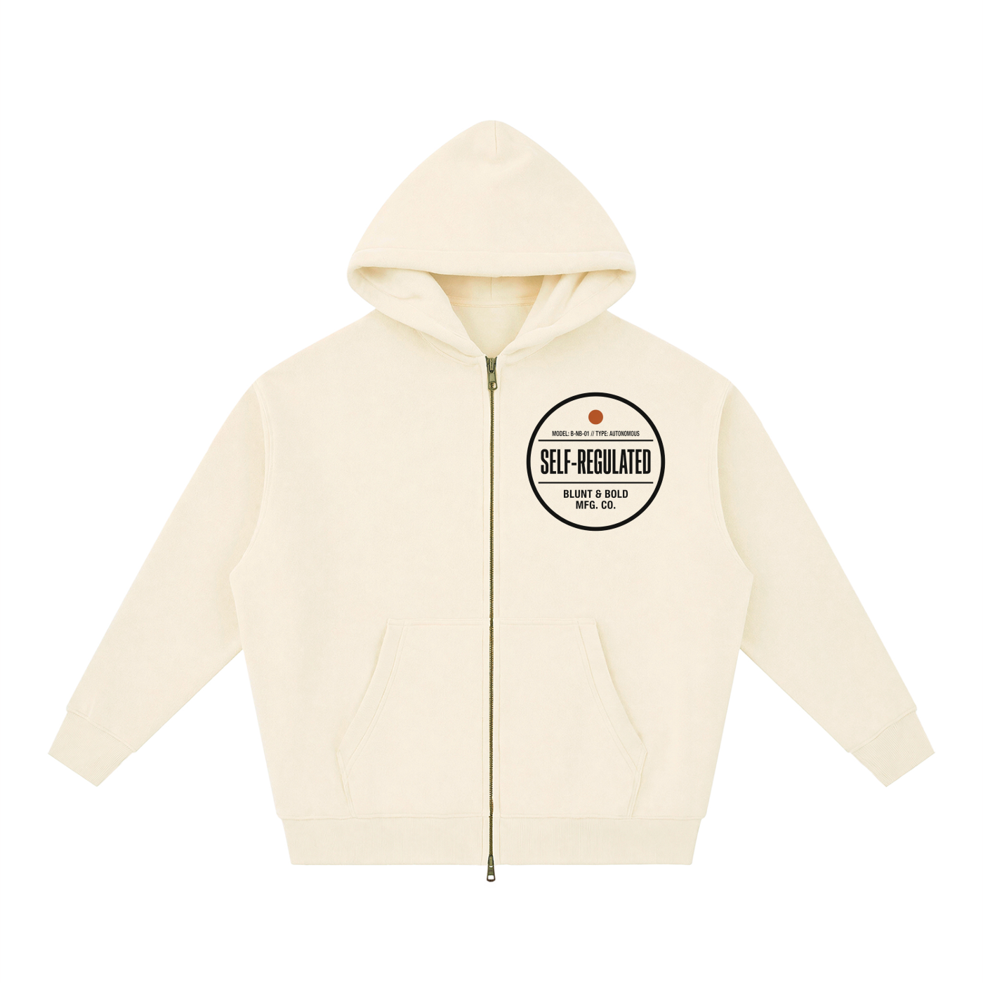 MENS ' SELF REGULATED ' Essential Oversized Fleece Boxy Hoodie