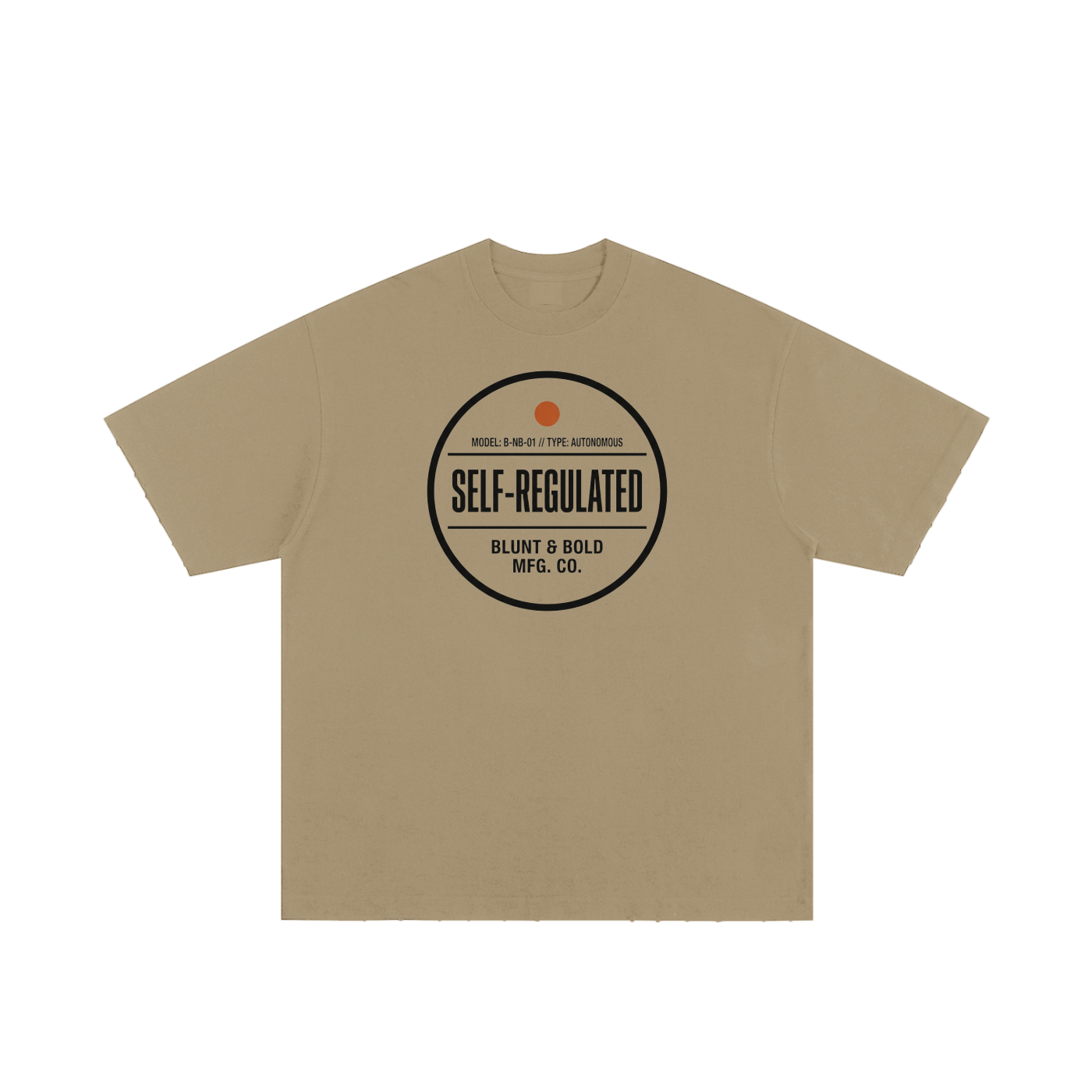 Mens 'SELF REGULATED' Heavyweight Hand-frayed Tee